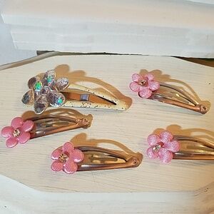 Halographic 1 1/2" & Pink 1" Hair Keeper (5ct)